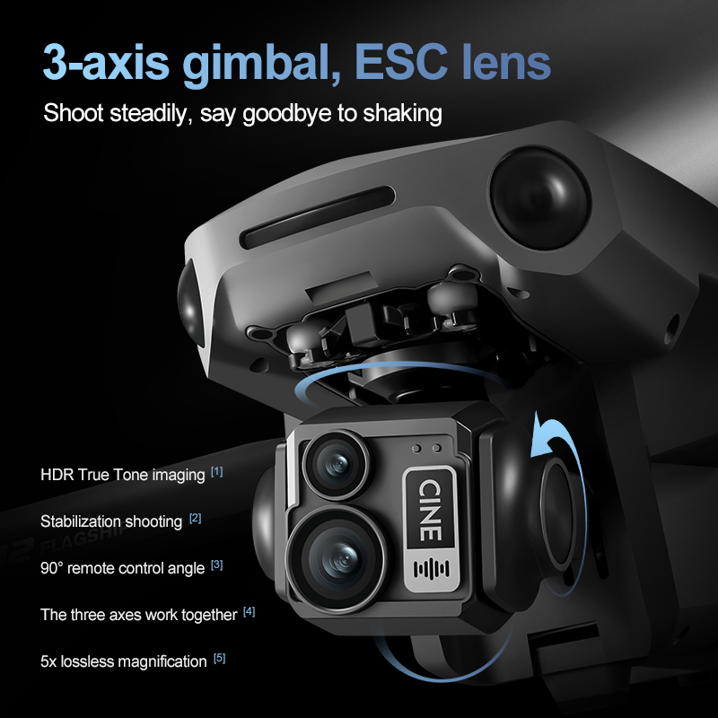 8K 3 Axis Gimbal Brushless 7.2 - Rc Helicopter Case recension och pris