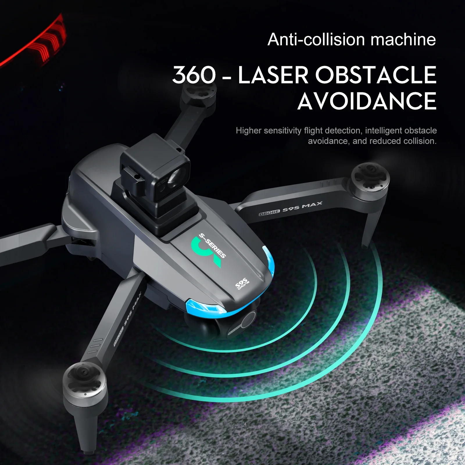 NEW S9S MAX MINI Drone 4K 2-Ax - Rc Helicopter Case recension och pris
