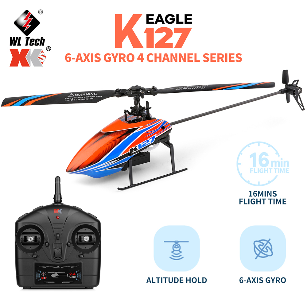 WLtoys XK K127 2.4G 4CH 6-Aixs - Rc Helicopter Large recension och pris