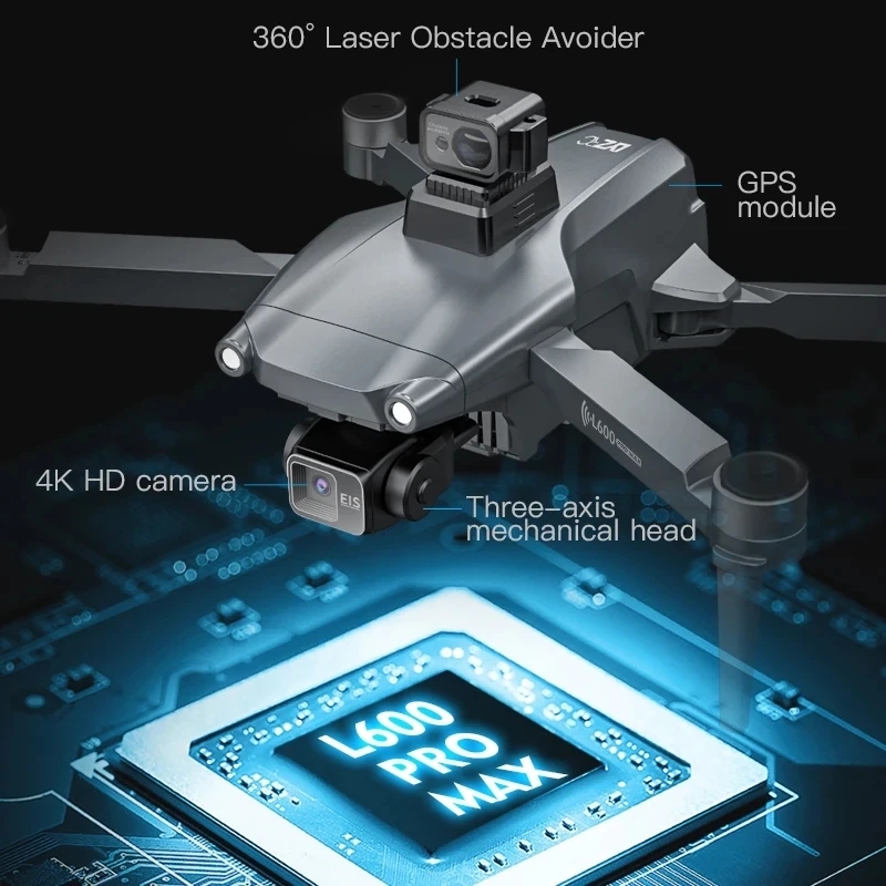 L600 PRO MAX GPS Drone Profess - Rc Helicopter Case recension och pris