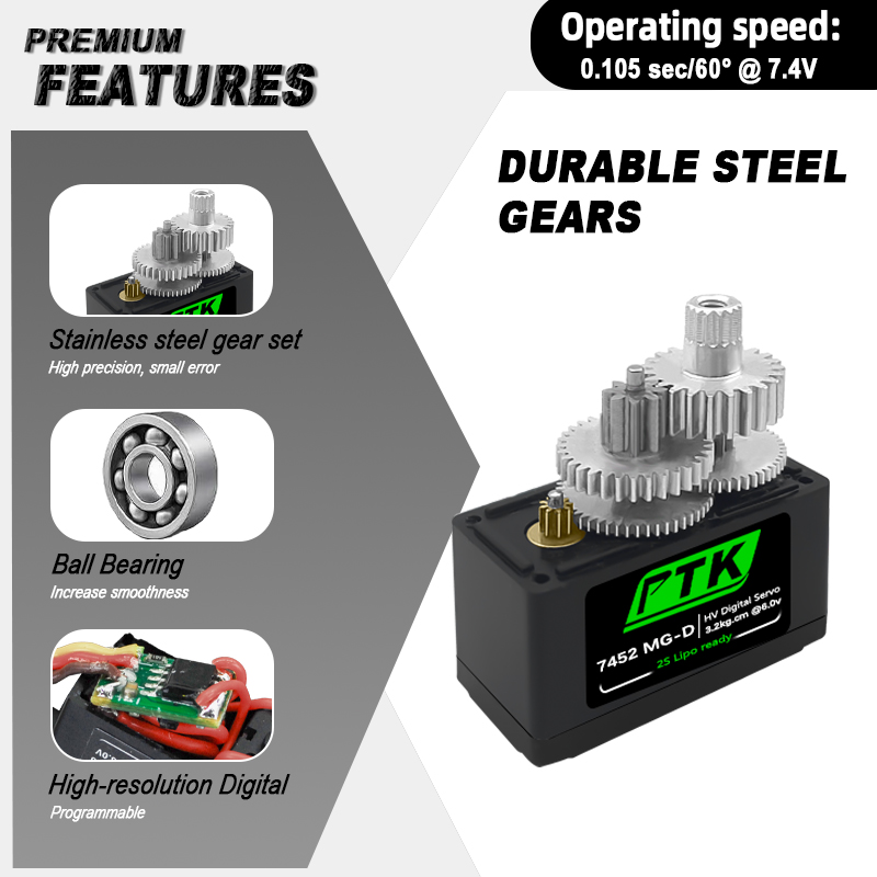 PTK 7452 MG-D 9g Digital Servo - Rc Helicopter Parts recension och pris